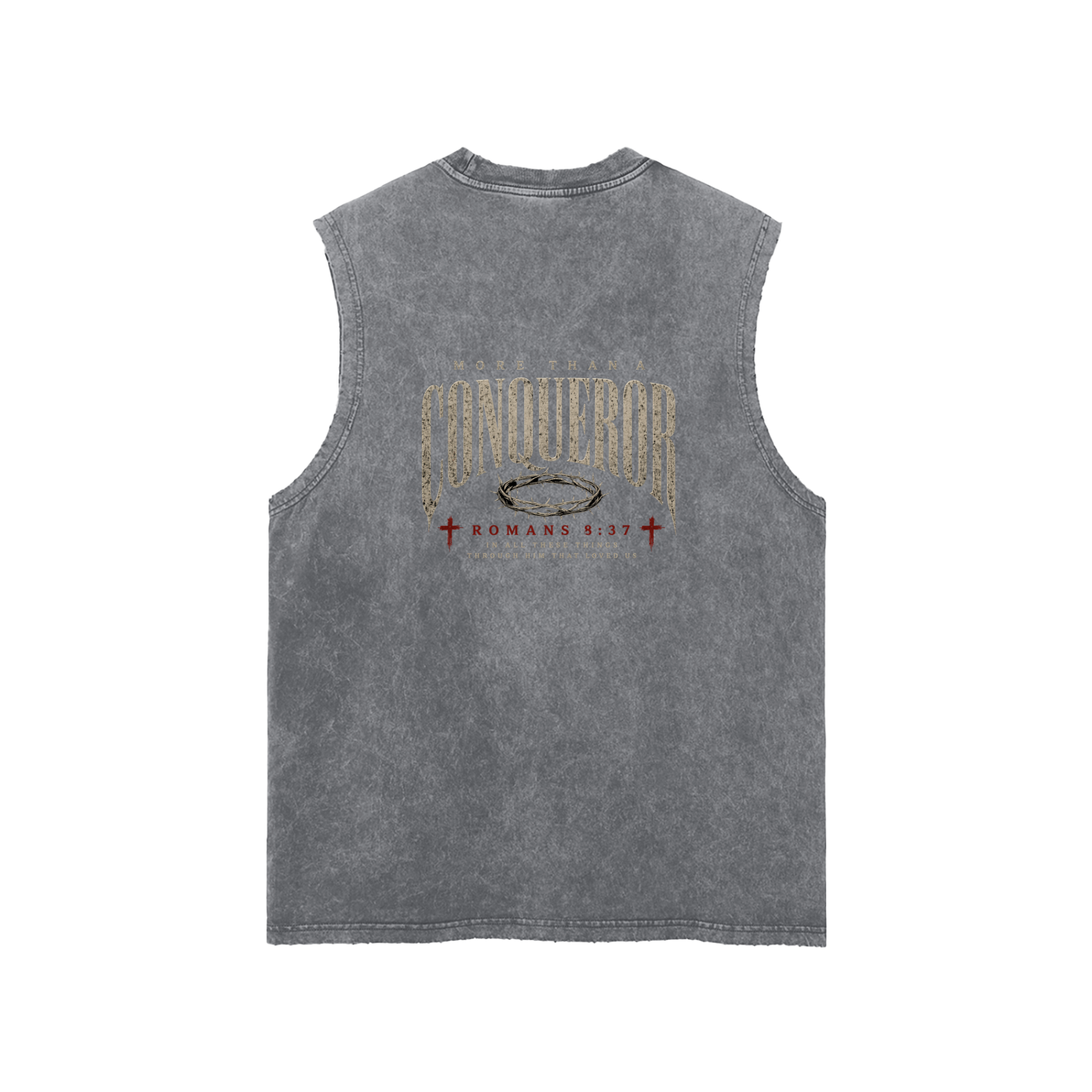 Snow Washed Frayed Hem Tank Top