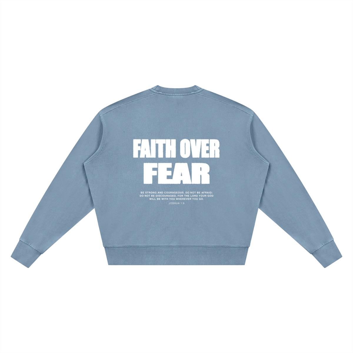 Unisex Vintage Wash Crewneck Sweatshirt - Joshua 1:9