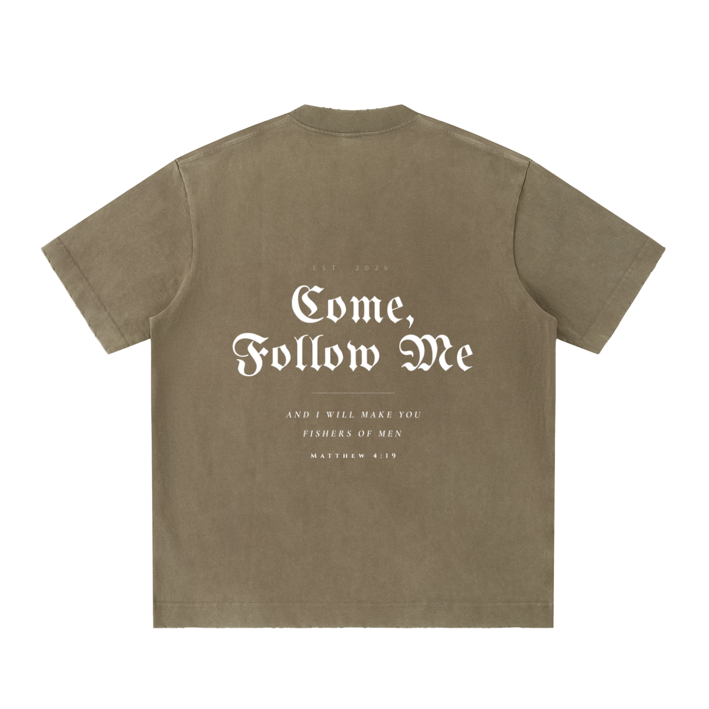 Essential Heavyweight Vintage Washed Frayed T-Shirt