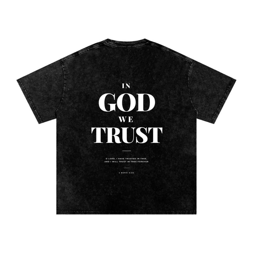 2 Nephi 4:34 Washed Oversized Cotton T-Shirt