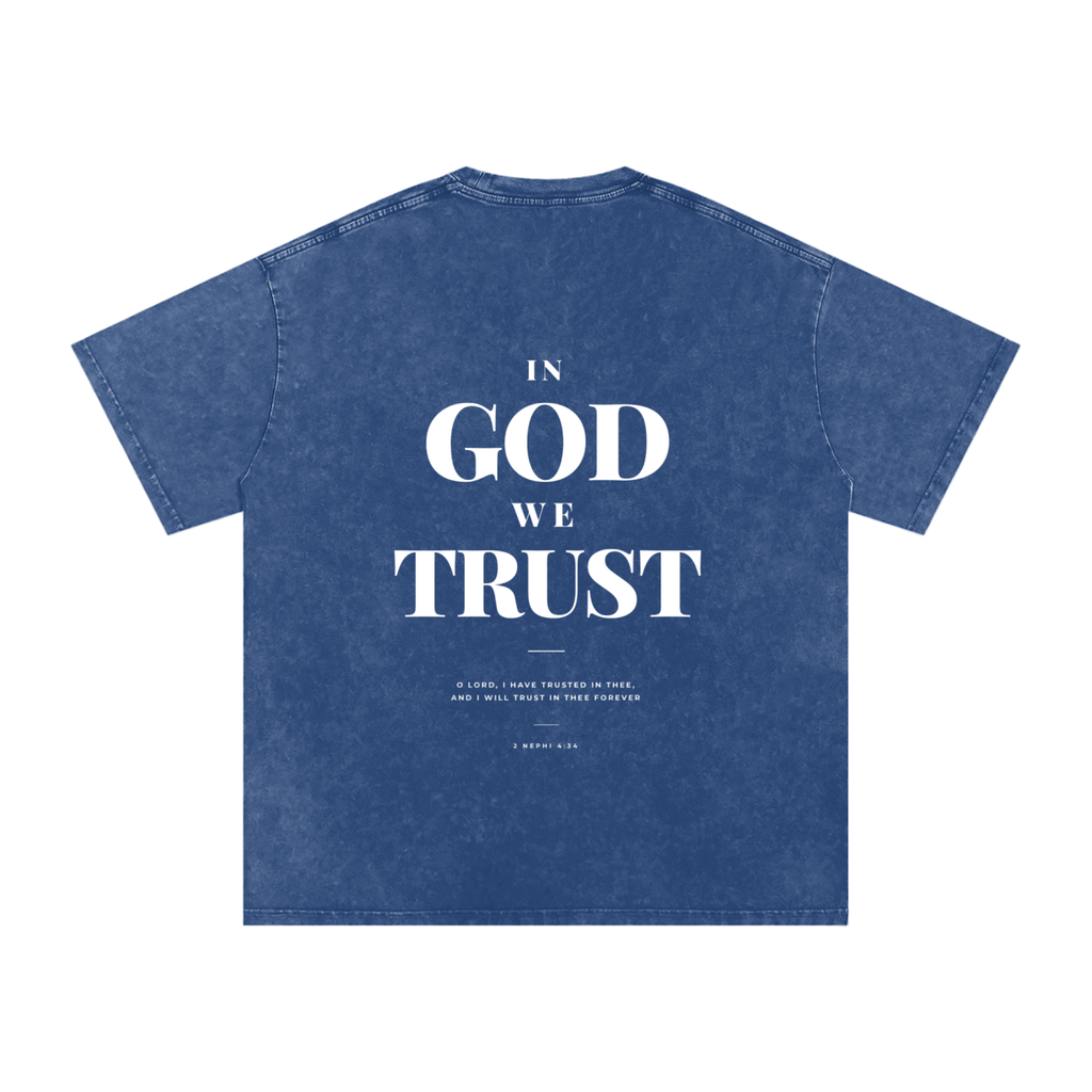 2 Nephi 4:34 Washed Oversized Cotton T-Shirt