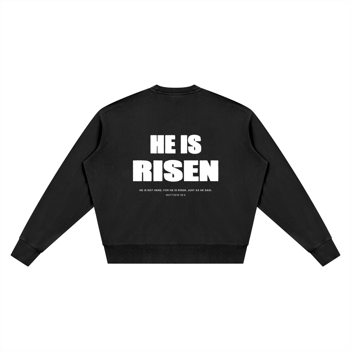 Unisex Vintage Wash Crewneck Sweatshirt - Matthew 28:6