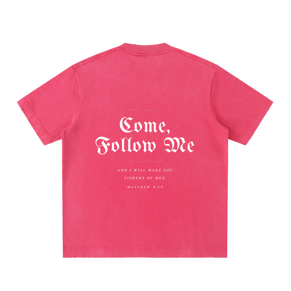 Essential Heavyweight Vintage Washed Frayed T-Shirt