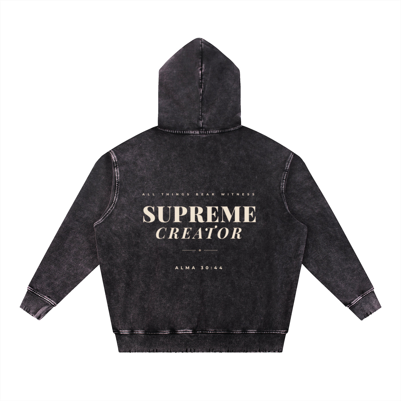 Alma 30:44 Raw Edge Hoodie