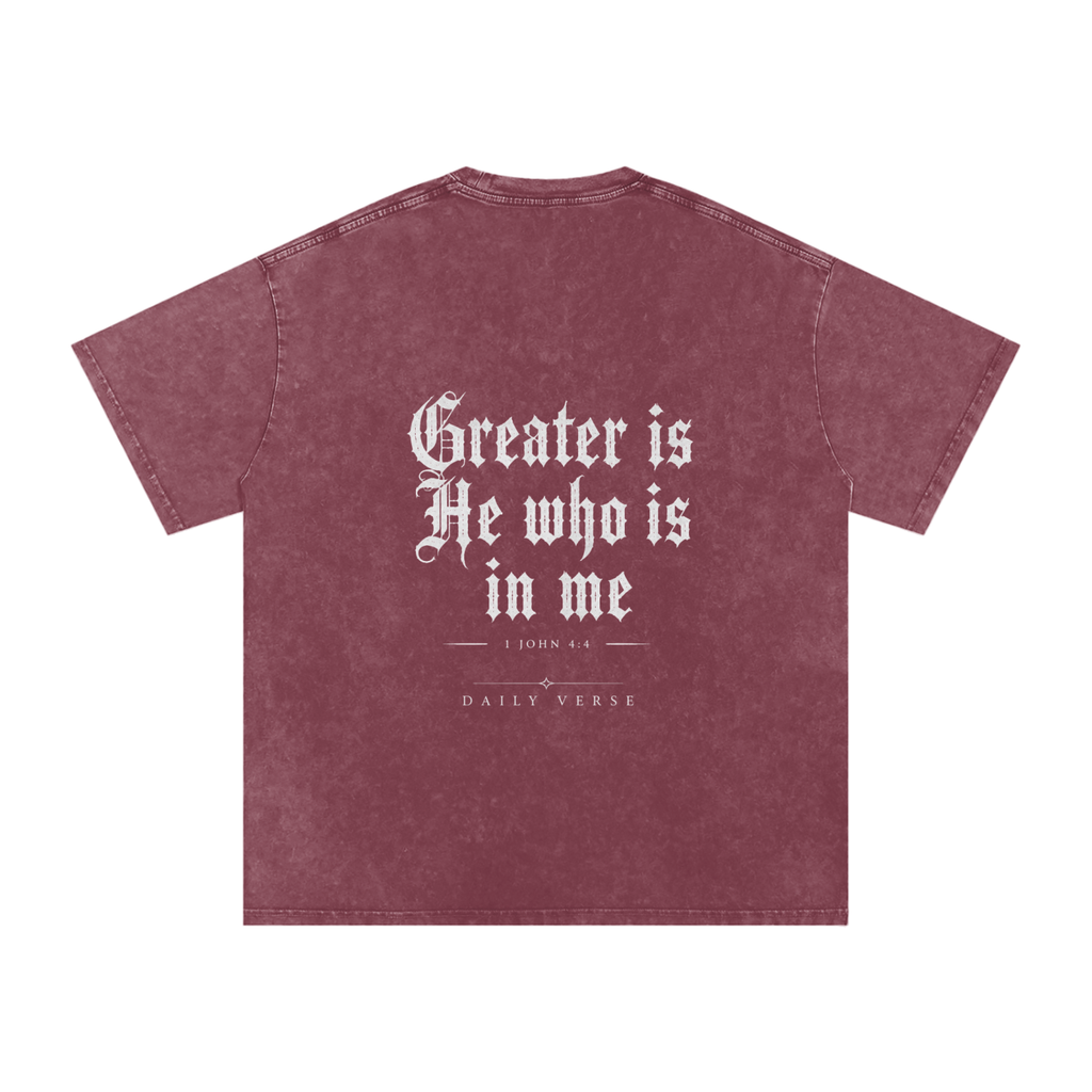 1 John 4:4 Oversized Cotton T-Shirt