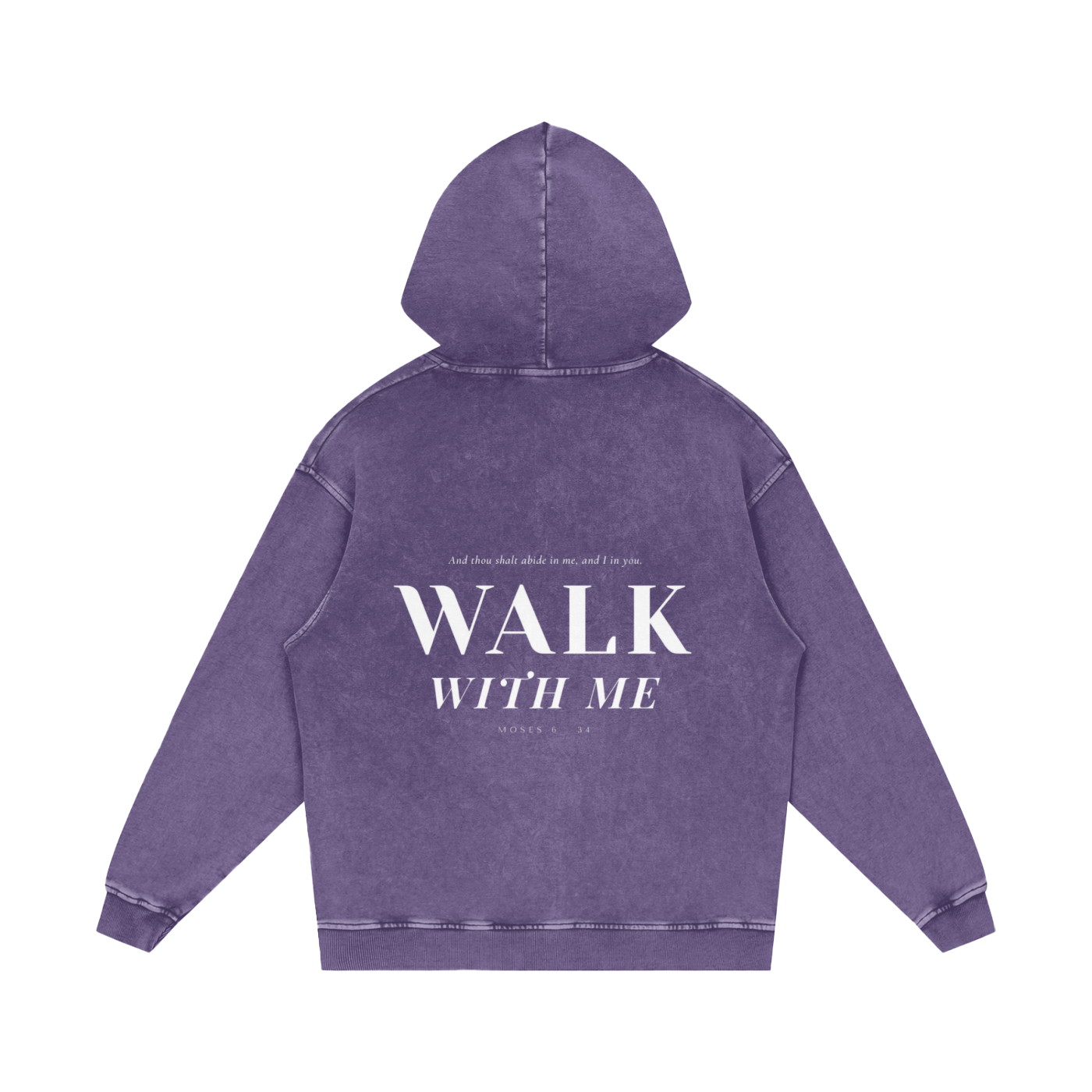 Snow Washed Loose Cotton Hoodie