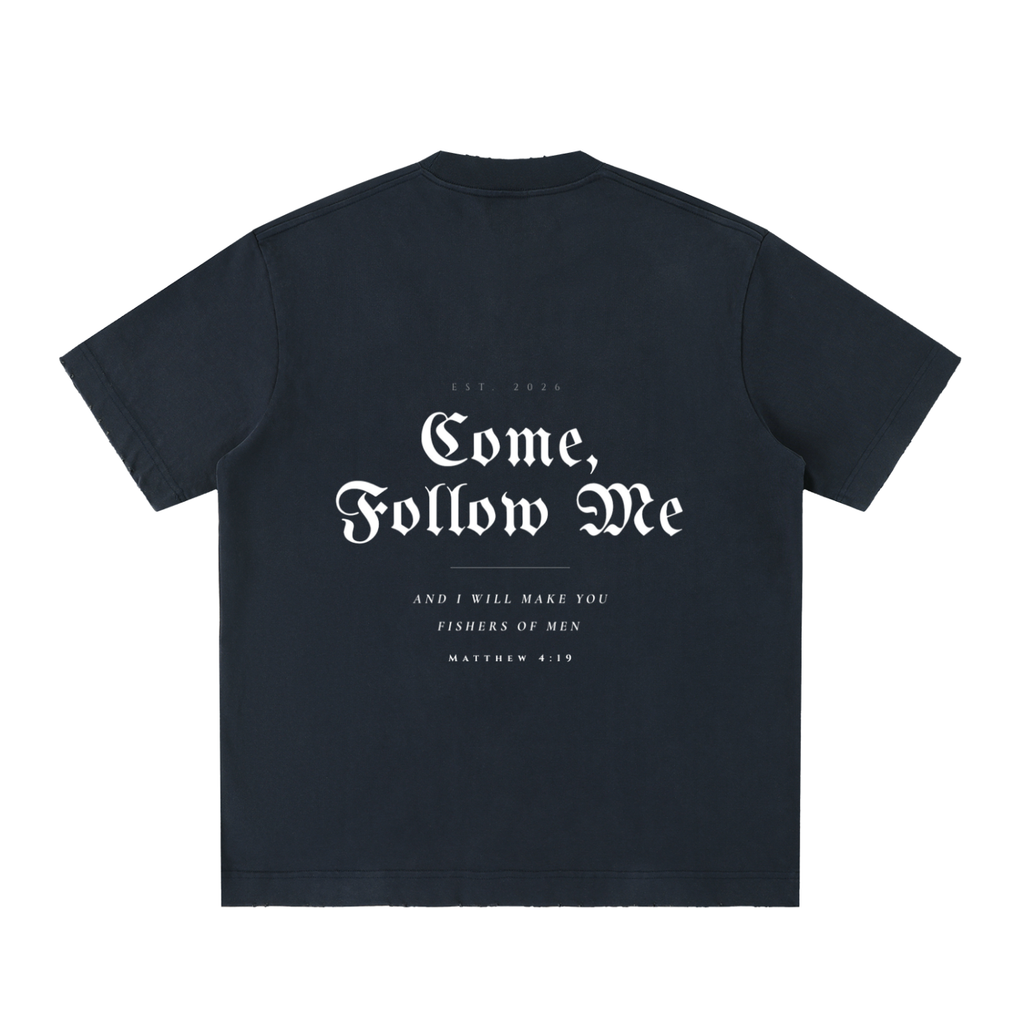 Essential Heavyweight Vintage Washed Frayed T-Shirt