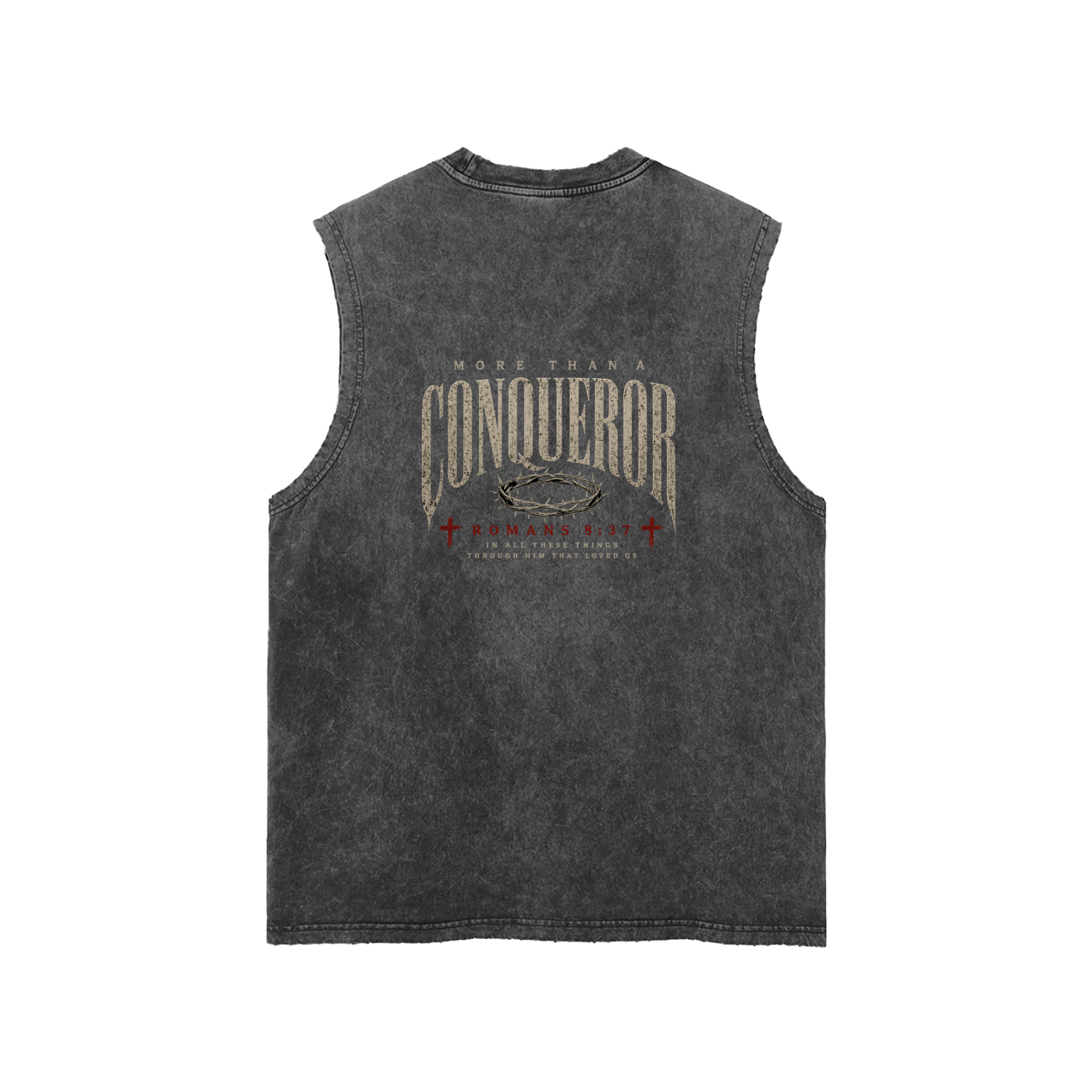 Snow Washed Frayed Hem Tank Top