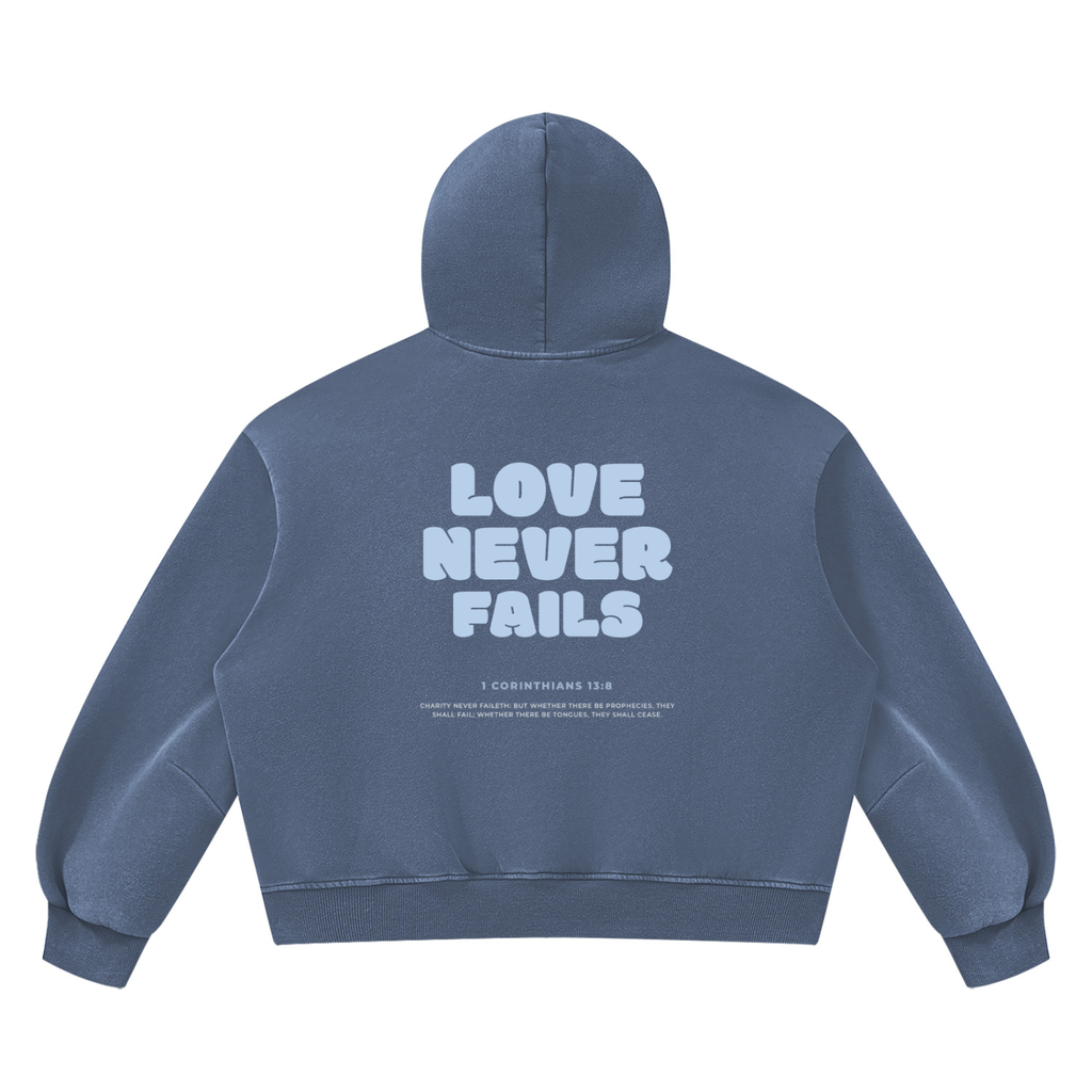 Premium Comfort Hoodie - 1 Cor 13:8