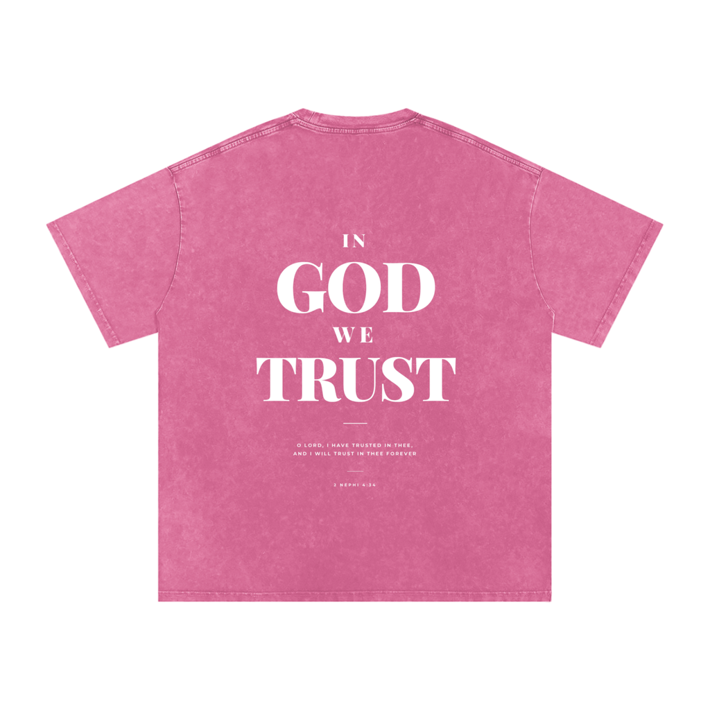 2 Nephi 4:34 Washed Oversized Cotton T-Shirt