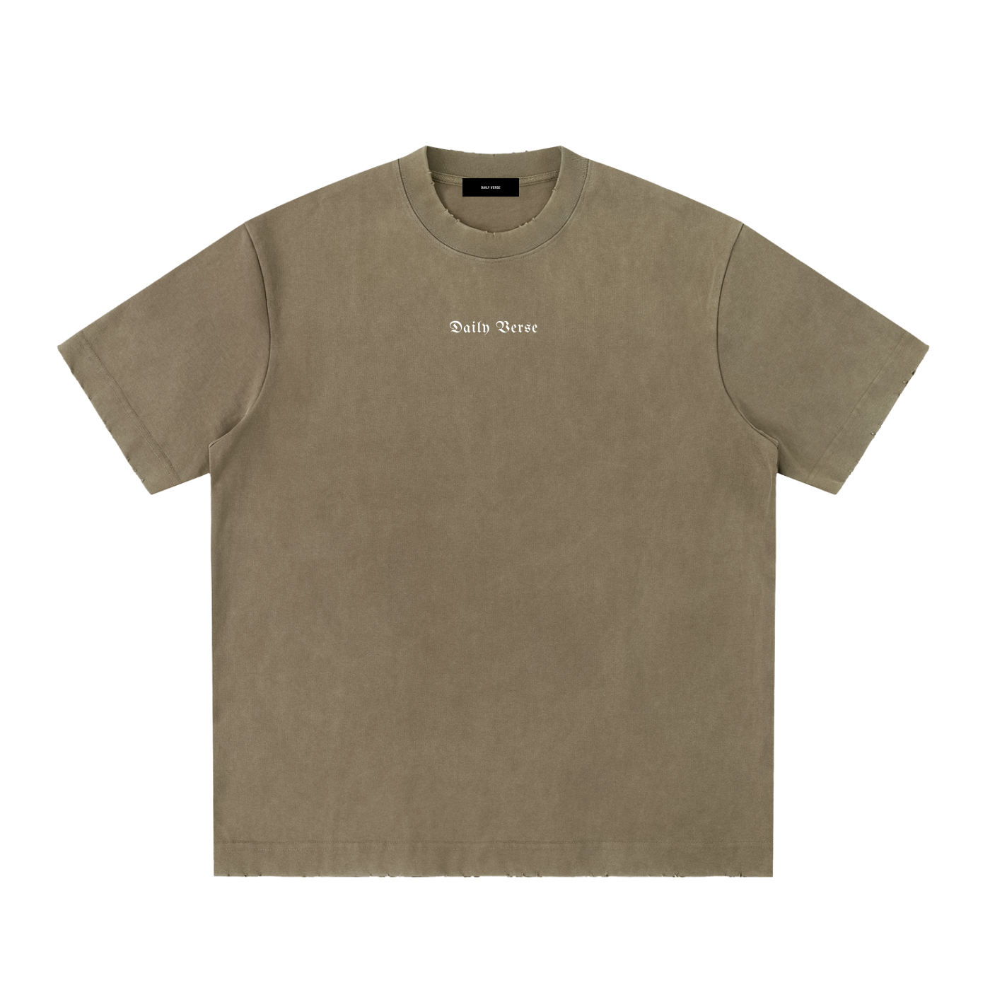 Essential Heavyweight Vintage Washed Frayed T-Shirt