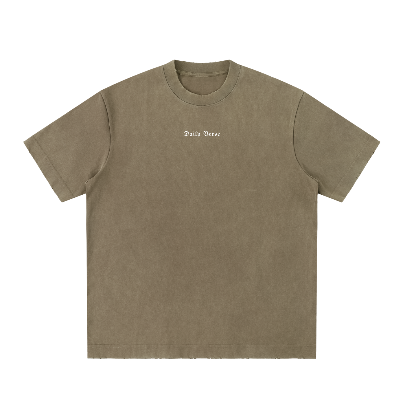 Essential Heavyweight Vintage Washed Frayed T-Shirt