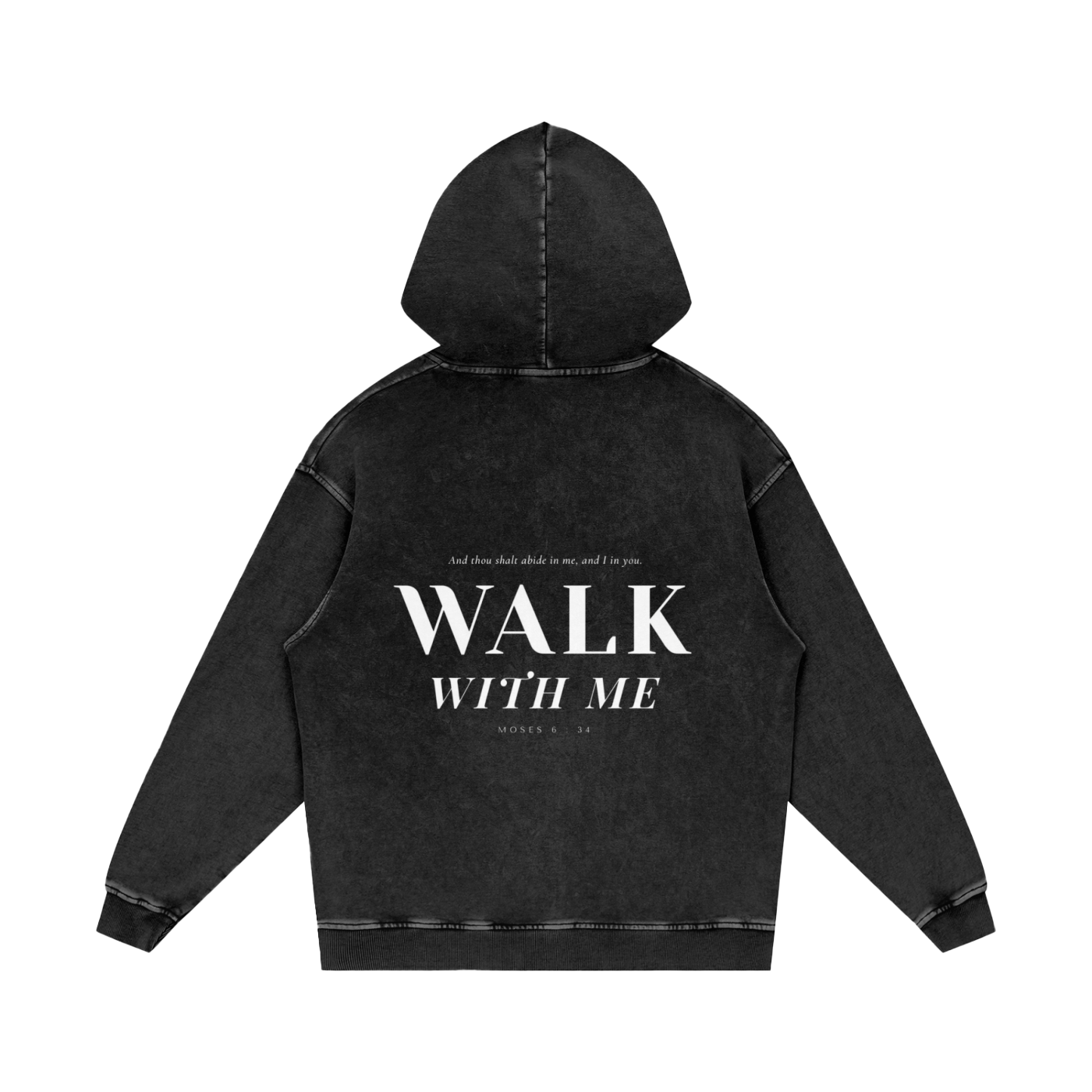 Snow Washed Loose Cotton Hoodie