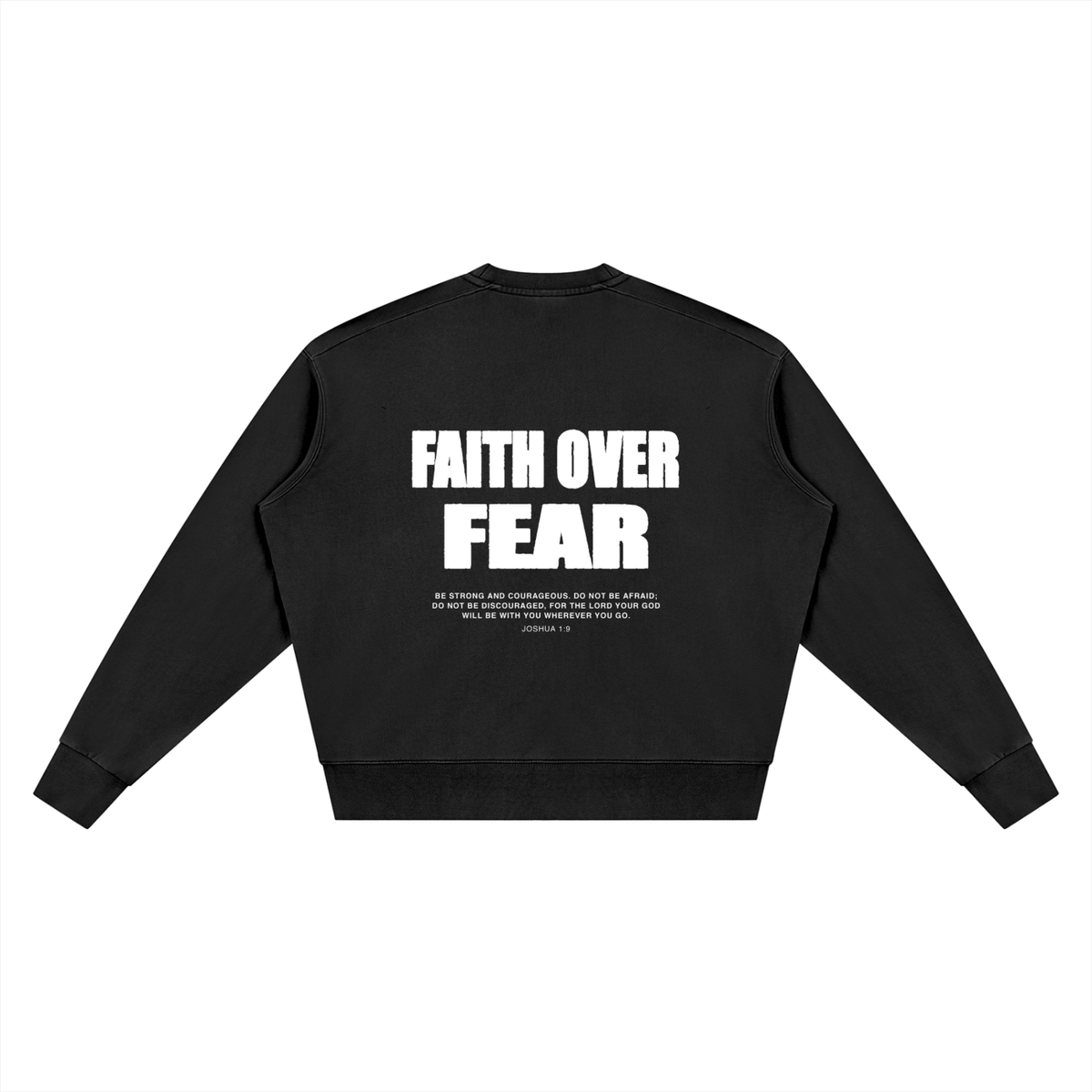 Unisex Vintage Wash Crewneck Sweatshirt - Joshua 1:9
