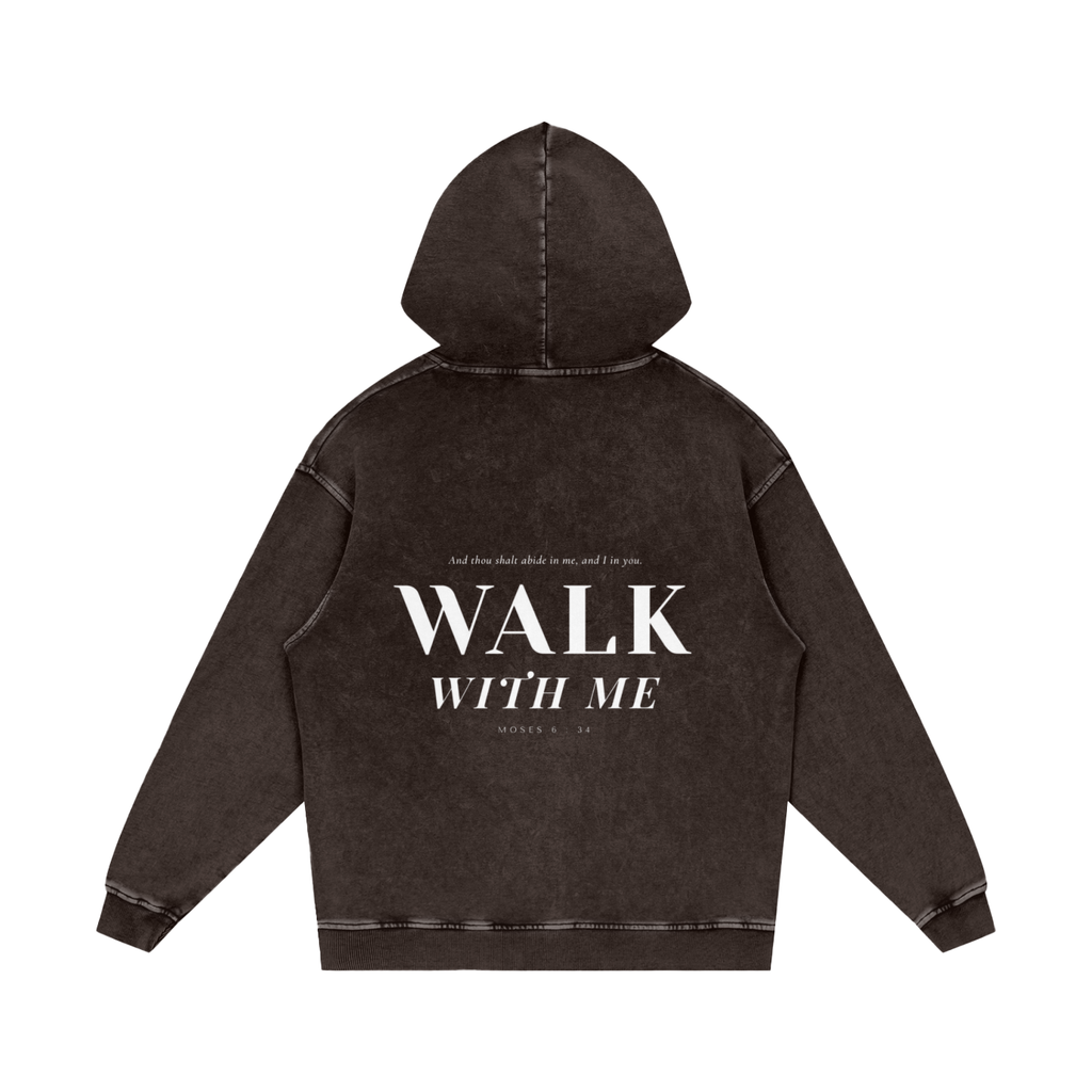 Snow Washed Loose Cotton Hoodie