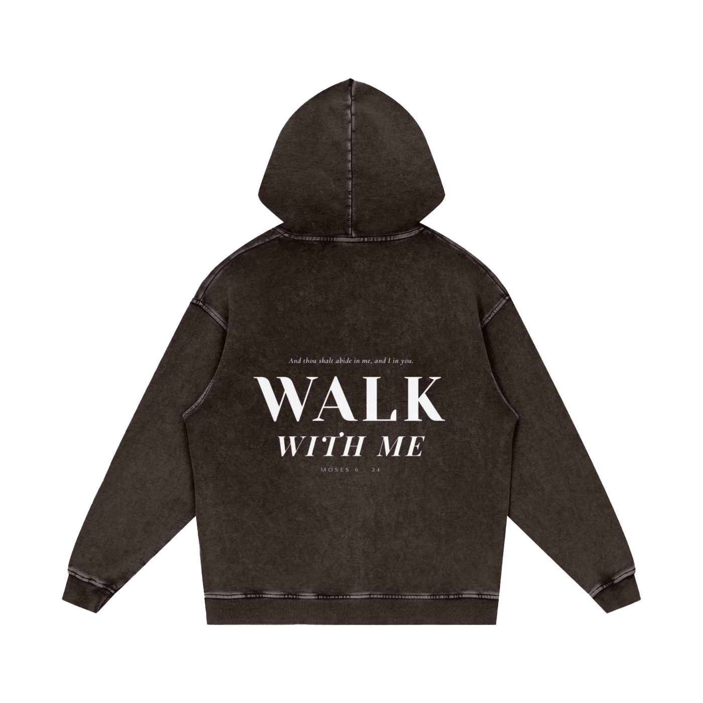Snow Washed Loose Cotton Hoodie