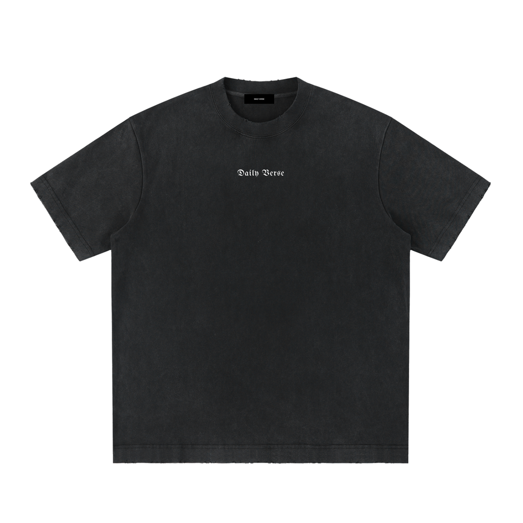 Essential Heavyweight Vintage Washed Frayed T-Shirt