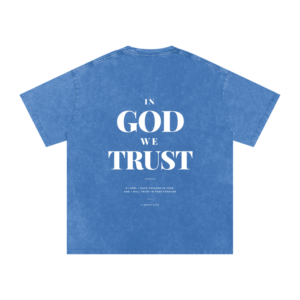 2 Nephi 4:34 Washed Oversized Cotton T-Shirt