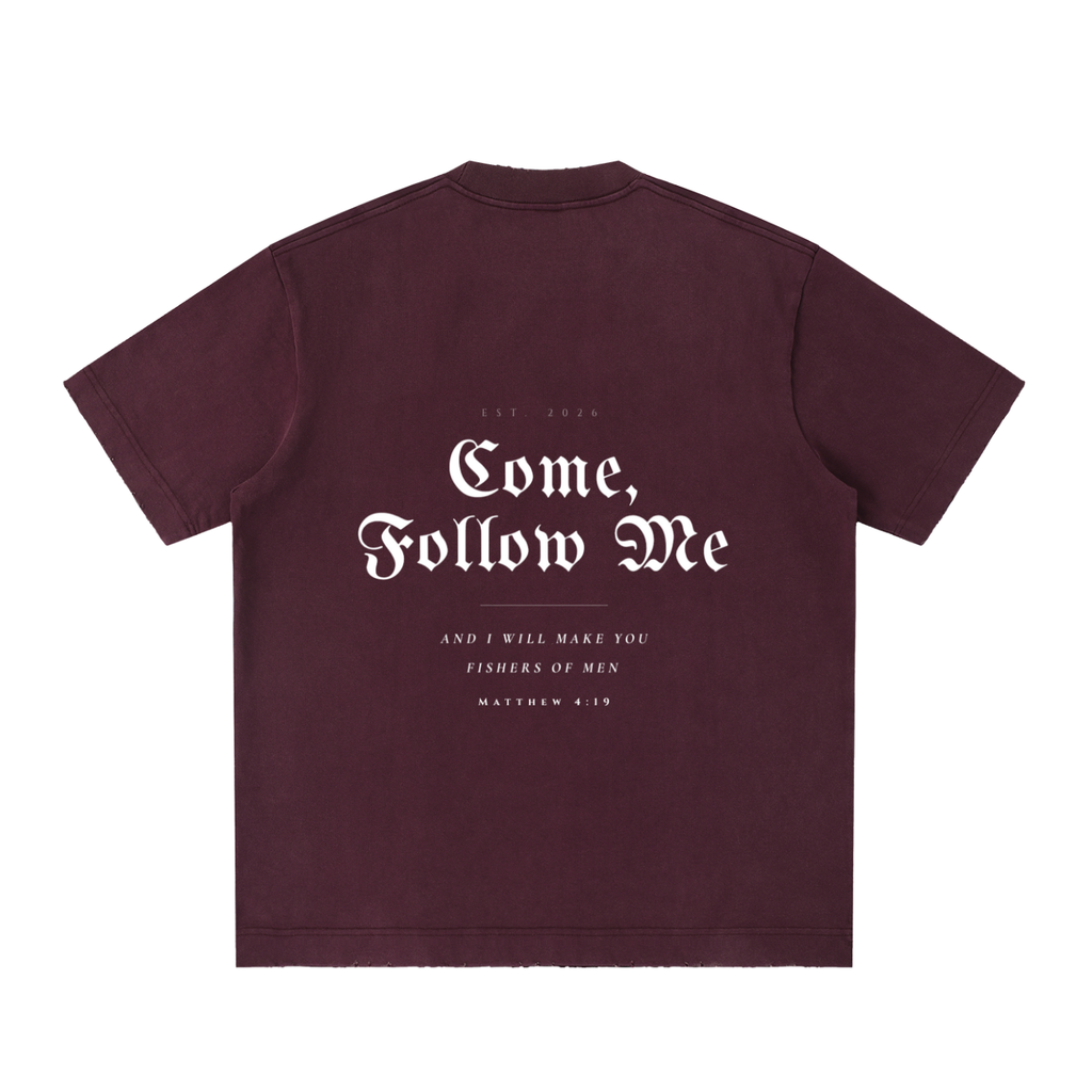 Essential Heavyweight Vintage Washed Frayed T-Shirt
