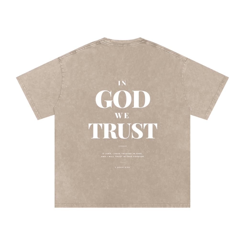 2 Nephi 4:34 Washed Oversized Cotton T-Shirt