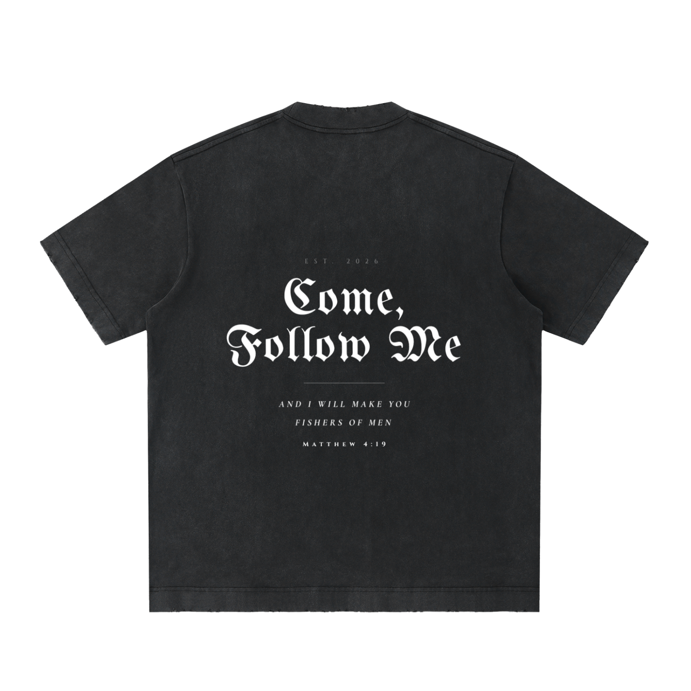 Essential Heavyweight Vintage Washed Frayed T-Shirt