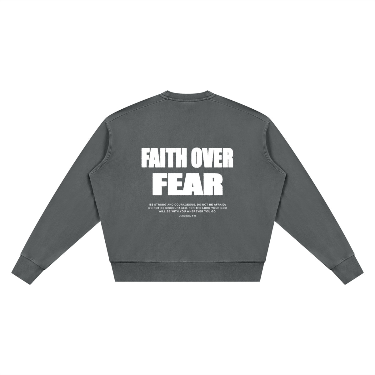 Unisex Vintage Wash Crewneck Sweatshirt - Joshua 1:9