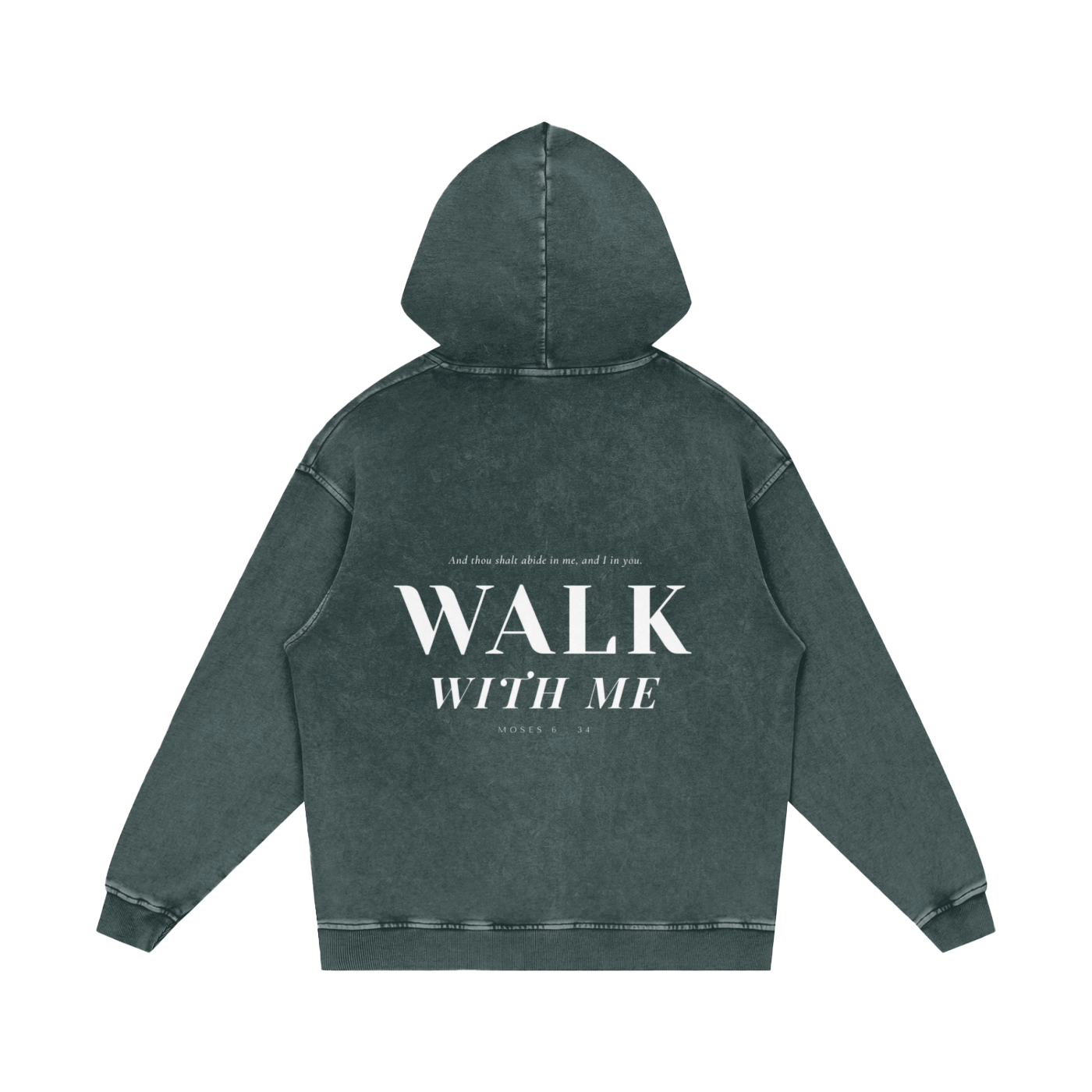 Snow Washed Loose Cotton Hoodie