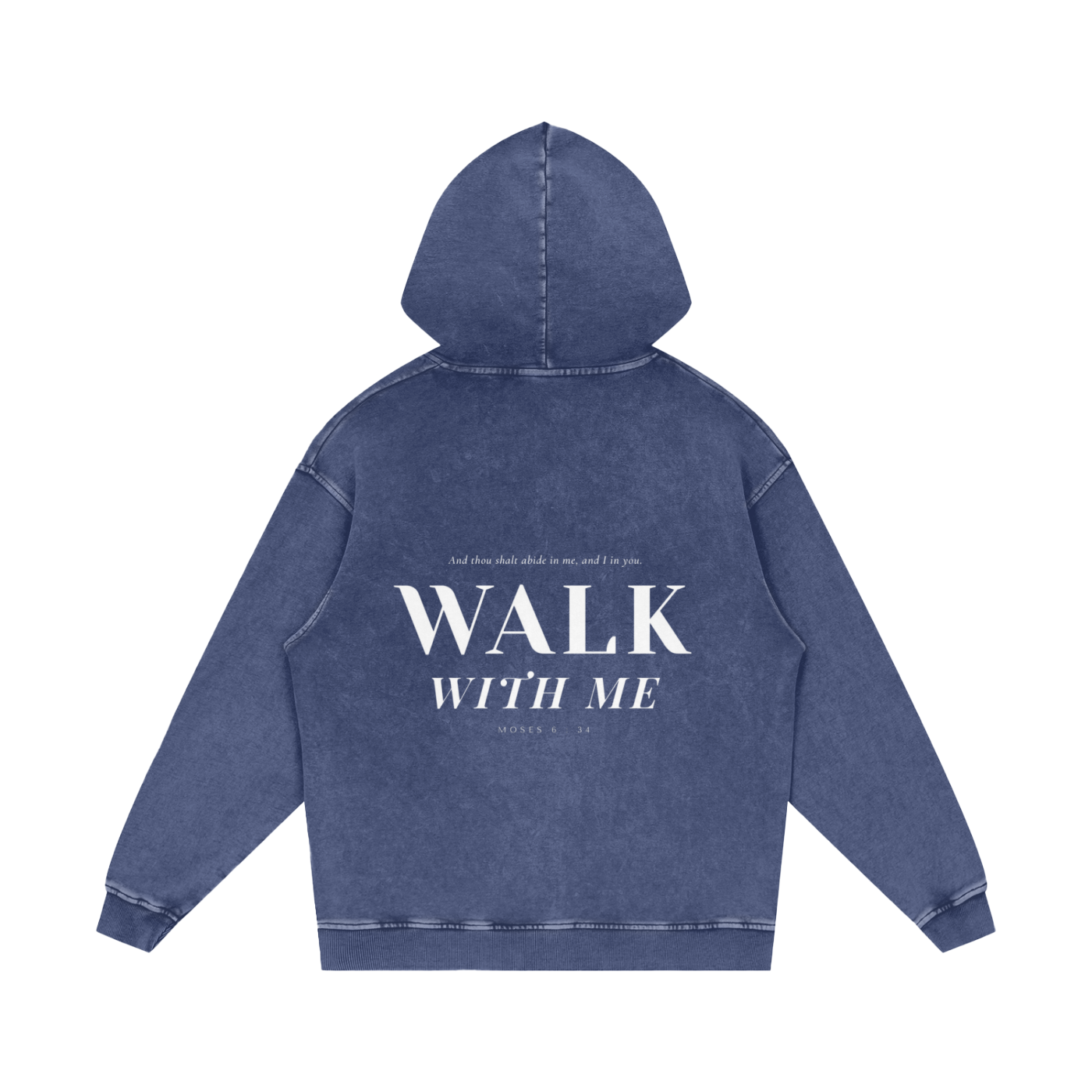 Snow Washed Loose Cotton Hoodie