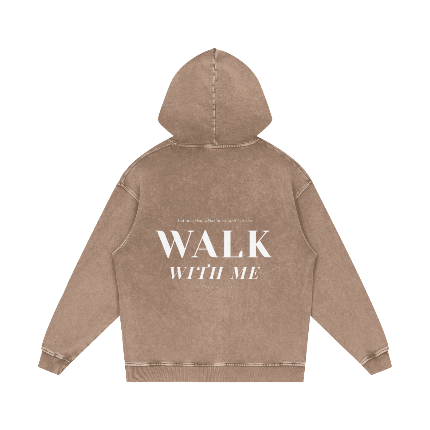 Snow Washed Loose Cotton Hoodie