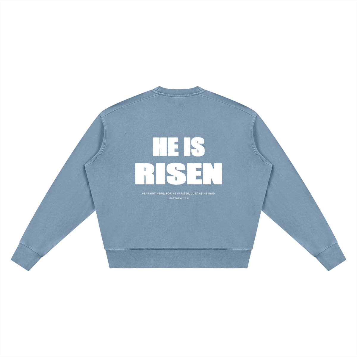 Unisex Vintage Wash Crewneck Sweatshirt - Matthew 28:6