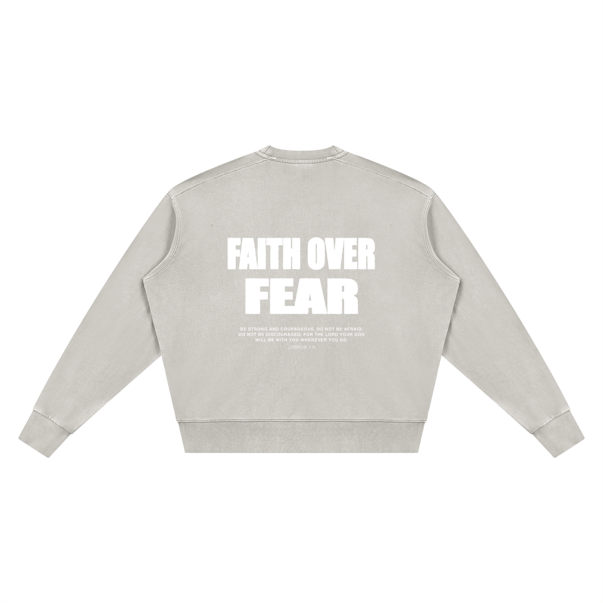 Unisex Vintage Wash Crewneck Sweatshirt - Joshua 1:9