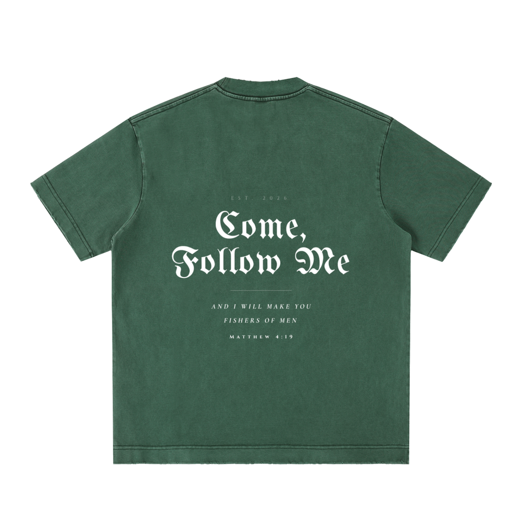 Essential Heavyweight Vintage Washed Frayed T-Shirt