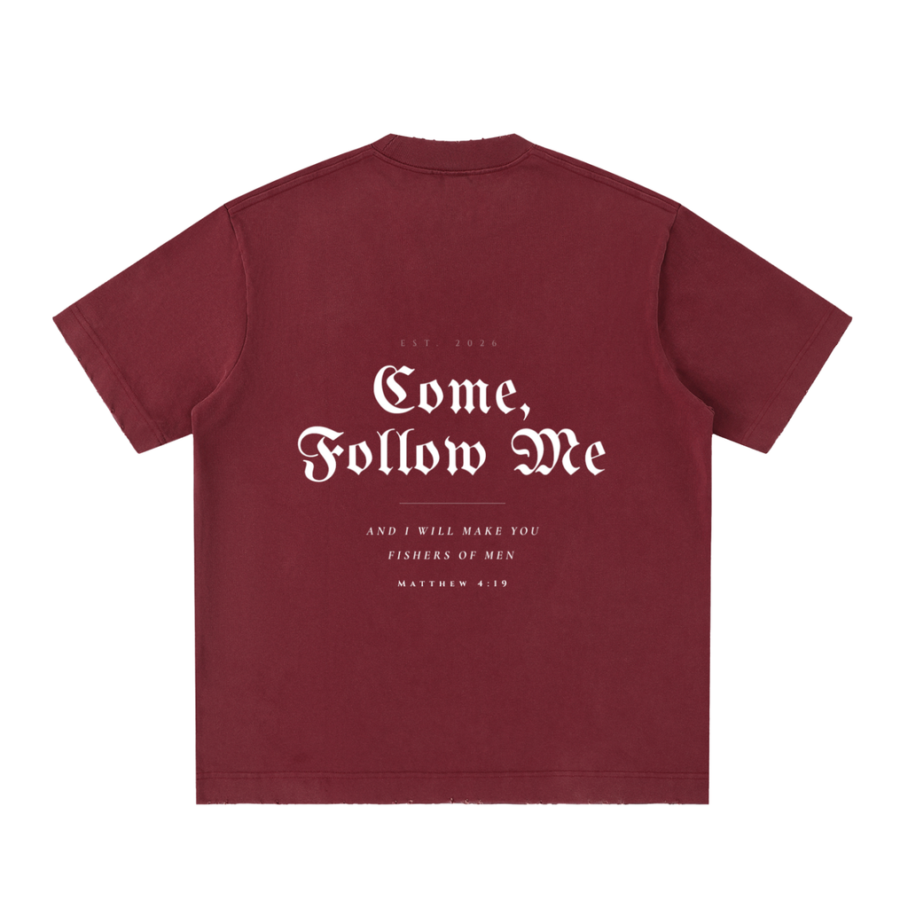 Essential Heavyweight Vintage Washed Frayed T-Shirt